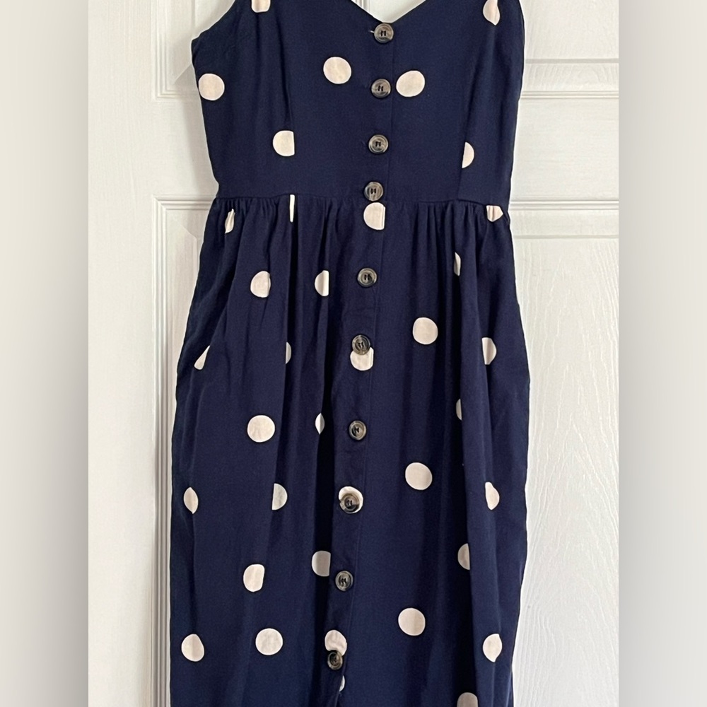 Japna | Dress | Navy Polka Dot